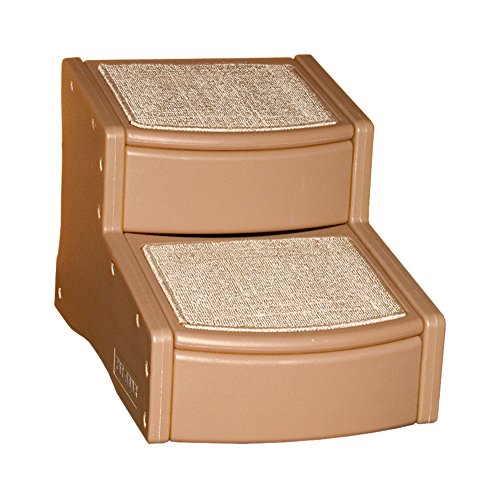 Pet Gear Easy Step II Pet Stairs, 2 Step For Cats/Dogs Up To 75-Pounds, Portable, Removable Washable Carpet Tread, No Tools Required, Available In 4 Colors,Light Cocoa