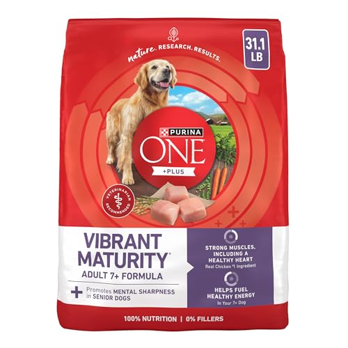 Purina ONE High Protein Dry Senior Dog Food Plus Vibrant Maturity Adult 7 Plus Formula - 31.1 lb. Bag