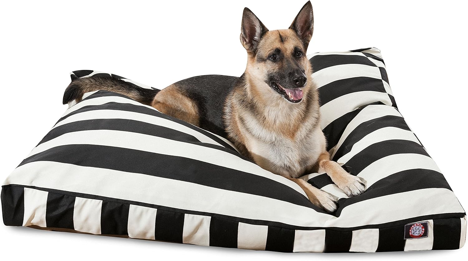 Majestic Pet Rectangle Large Dog Bed Washable  Non Slip Comfy Pet Bed  Dog Crate Bed with Removable Washable Cover  Dog Kennel Bed for Sleeping - Dog Bed X-Large Breed 50x42x5 Inch  Black