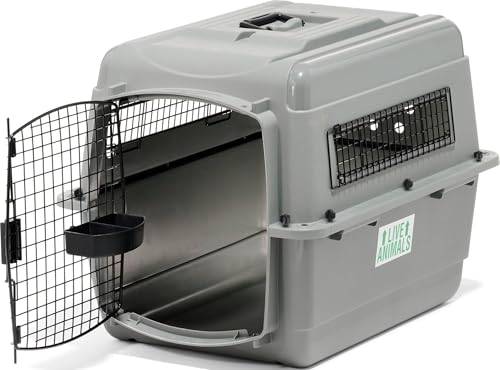 Petmate Sky Kennel - For Air and Travel, Airline Compliant Dog Crate for Pets up 15-30 lbs, Heavy Duty Dog Kennel, Made in the USA- 28 Inches