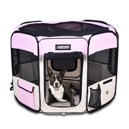 JESPET Pet Dog Playpens 36", 45" & 61" Portable Soft Dog Exercise Pen Kennel with Carry Bag for Puppy Cats Kittens Rabbits, Indoor/Outdoor Use