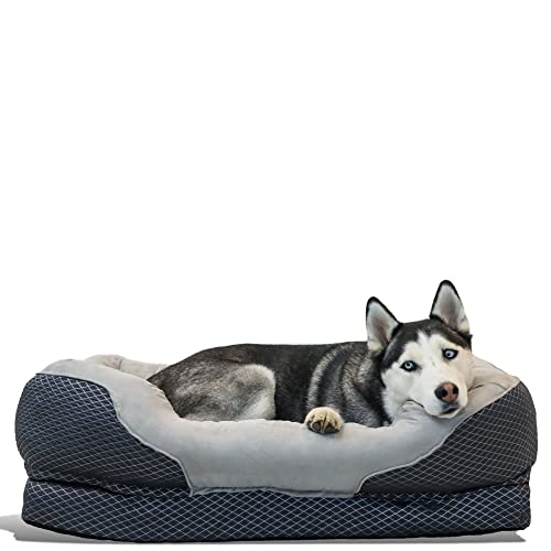 BarksBar Snuggly Sleeper Large Gray Diamond