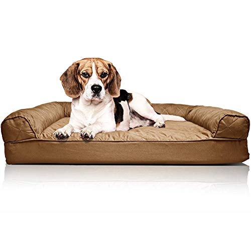 Furhaven Quilted Sofa (Toasted Brown)