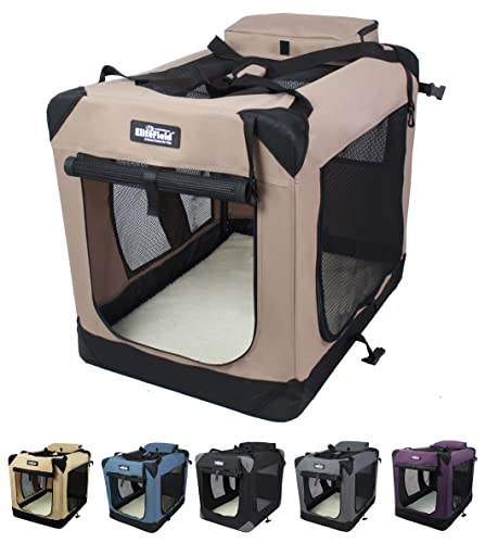 EliteField 3-Door Folding Soft Dog Crate (36")