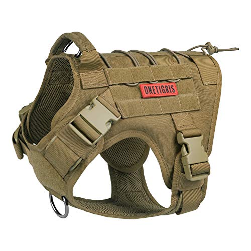 OneTigris Tactical Dog Harness (Coyote Brown, Large)