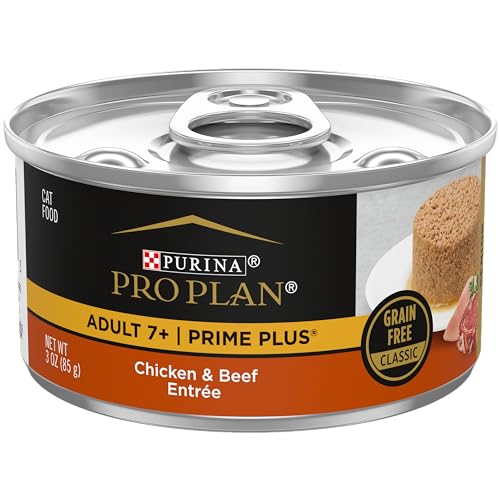 Purina Pro Plan Senior Cat Food Wet Pate, Chicken and Beef Entree