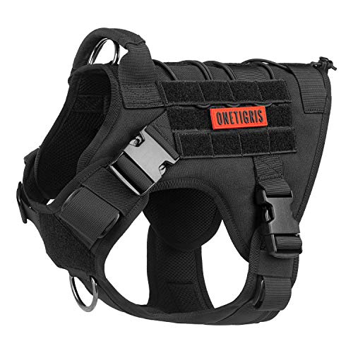 OneTigris Tactical Dog Harness (Black, Medium)