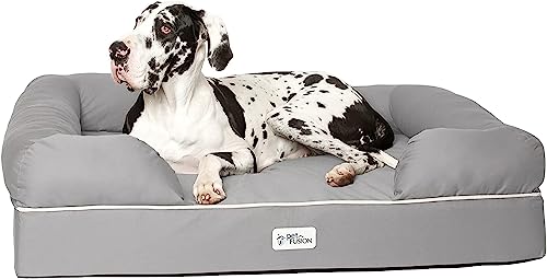 PetFusion Ultimate Dog Bed, Orthopedic Memory Foam, Multiple Sizes/Colors, Medium Firmness Pillow, Waterproof Liner, YKK Zippers, Breathable 35% Cotton Cover