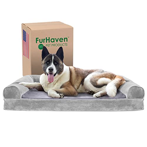 Furhaven Faux Fur & Velvet Sofa