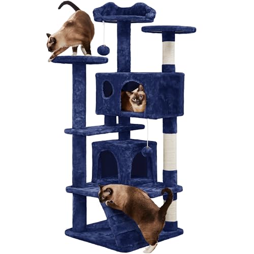 Yaheetech 54in Cat Tree Tower Condo Furniture Scratch Post for Kittens Pet House Play