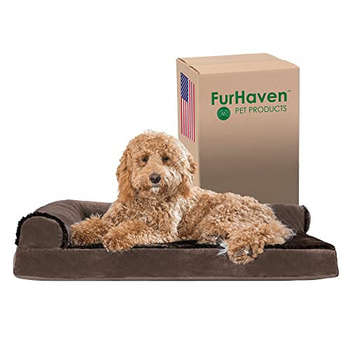Furhaven Plush L Chaise - Large