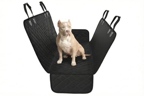 Active Pets Black Standard Dog Car Hammock Back Seat Cover, Waterproof Backseat Cover Protector for Truck Bench Rear of Sedans or SUVs, Essential Pet Supplies Vacuum or Wipe Clean, Machine Washable