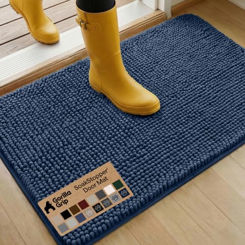 GORILLA GRIP Dog Doormat (Navy Blue)