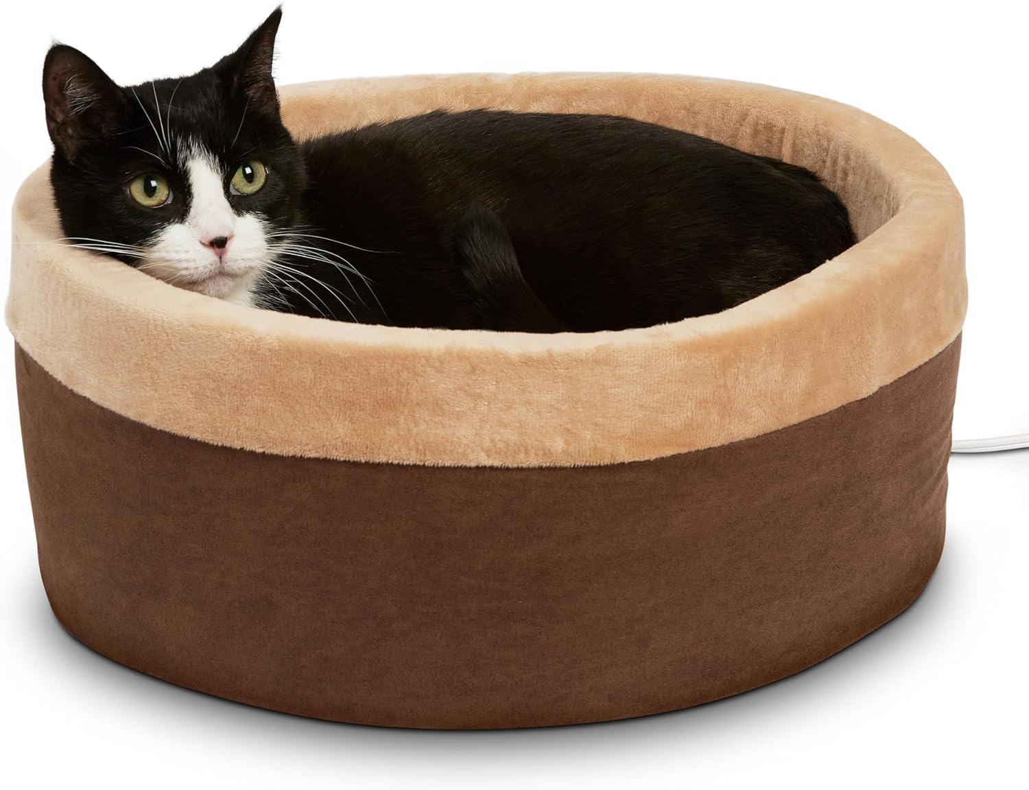 K&H Thermo-Kitty Heated Pet Bed (Mocha/Tan)