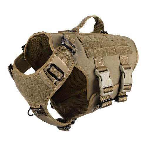 ICEFANG GN3 Tactical Dog Harness (Coyote Brown, L)