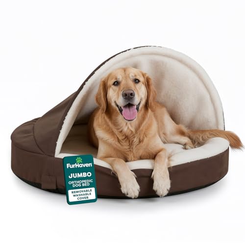Furhaven Sherpa & Suede Snuggery 44"