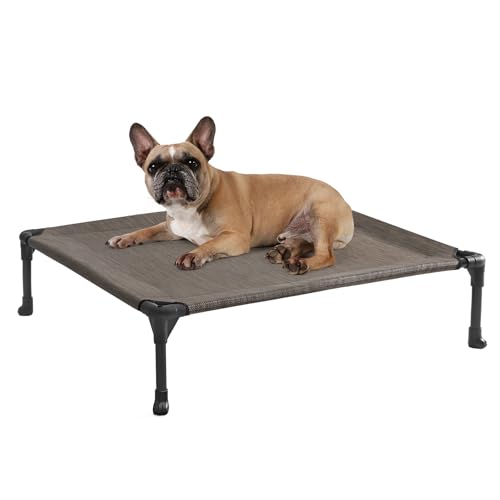 Veehoo Cooling Elevated Dog Bed, Portable Raised Pet Cot with Washable & Breathable Mesh, No-Slip Feet Durable Dog Cots Bed for Indoor & Outdoor Use, Medium, CWC1803-M