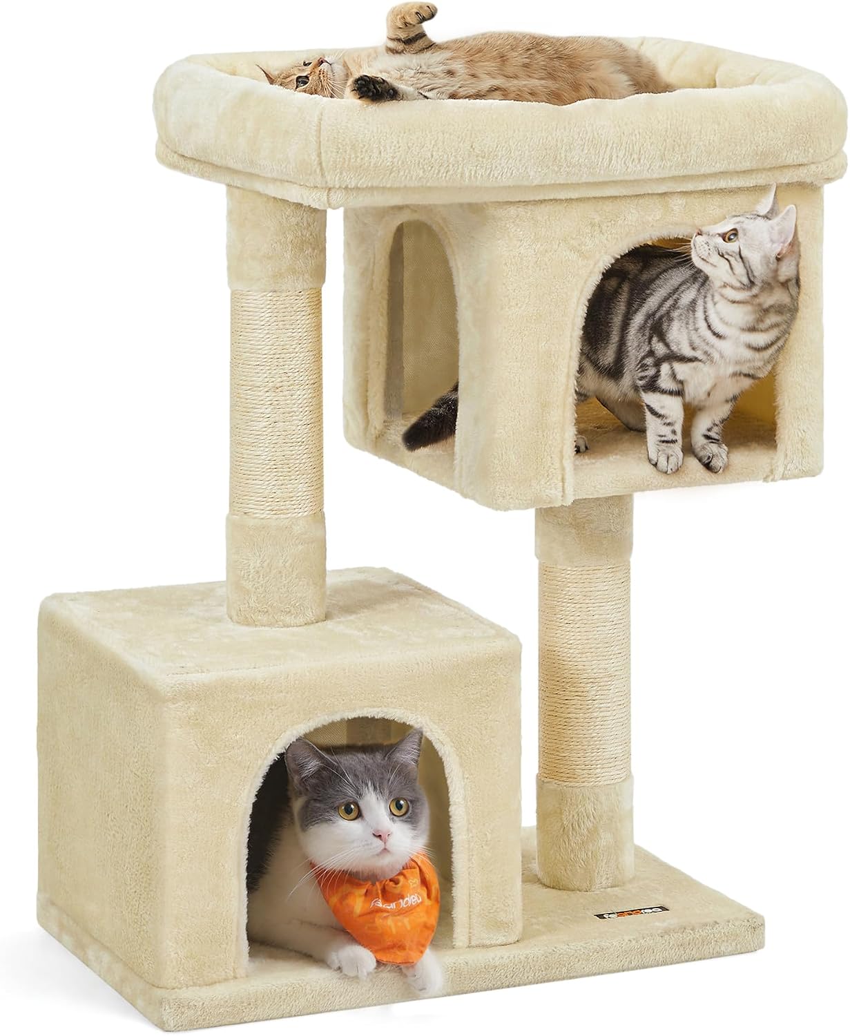 Feandrea Cat Tree, 33.1-Inch (Beige)