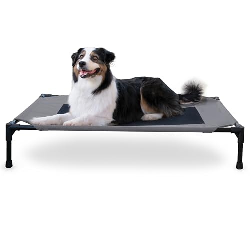 K&H Pet Products Outdoor Elevated Dog Cot (Large, Gray)