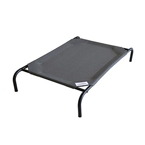 Coolaroo Original Elevated Dog Bed - Breathable Off-The-Ground Pet Bed with Cooling Fabric, Joint Relief & Moisture-Resistant Fabric, 100% Recyclable, Easy Clean, Gunmetal, Large