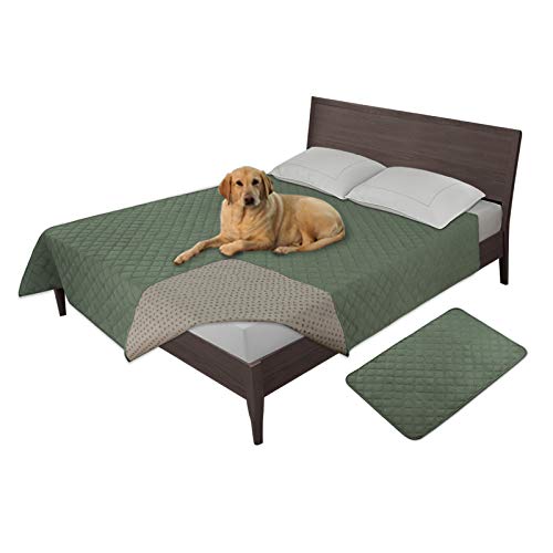 Easy-Going 100% Waterproof Dog Bed Cover (Greyish Green)