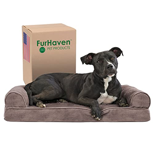 Furhaven Faux Fur & Velvet Sofa (Medium)