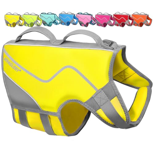 VIVAGLORY Neoprene Dog Life Vest (Yellow)