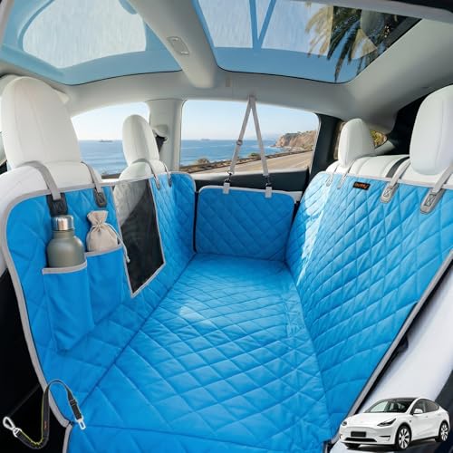 iBuddy Dog Seat Cover for SUV and Small Truck, Waterproof Car Hammock Heavy Duty Back Seat Cover for Dog with Mesh Window Durable Scratchproof Pet Car Seat Protector for Rav4 CR-V Jeeps