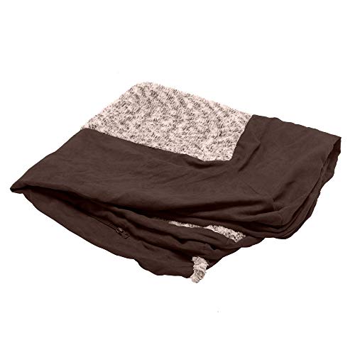 Furhaven Two-Tone Faux Fur & Suede (Espresso)
