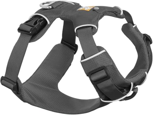 Ruffwear, Front Range Dog Harness, Reflective Soft Padded Everyday Harness with Dual Leash Clips, Adjustable and Lightweight Fit for Training or Walking for All Dogs, Twilight Gray, XX-Small