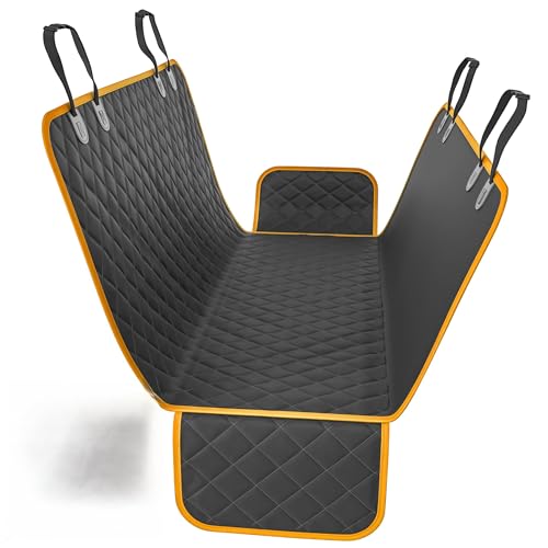 Active Pets Orange XL Dog Car Hammock Back Seat Cover, Waterproof Backseat Cover Protector for Truck Bench Rear of Sedans or SUVs, Essential Pet Supplies Vacuum or Wipe Clean, Machine Washable