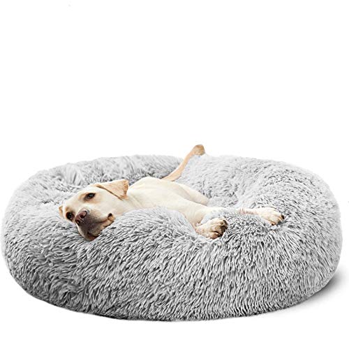 HACHIKITTY Calming Donut Dog Cuddler, Medium Large Dog Bed, 30''