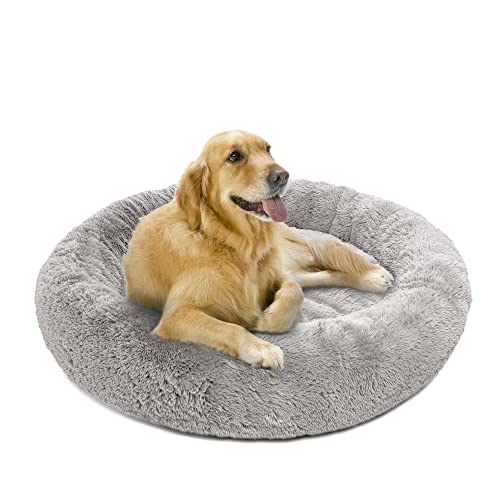 Friends Forever Donut Dog Bed (36" Grey)