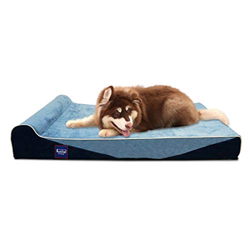 Laifug Orthopedic Memory Foam Dog Bed (Denim Blue)
