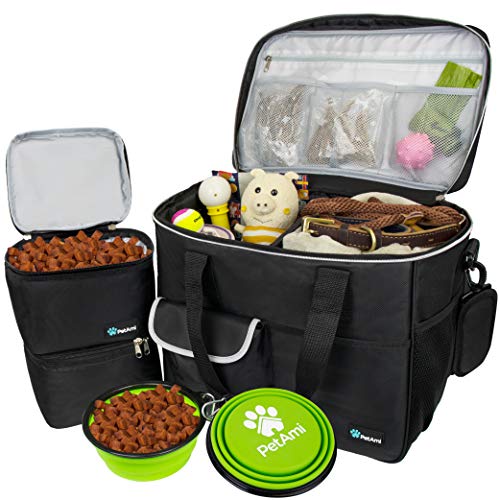 PetAmi Dog Travel Bag (Black, Large)