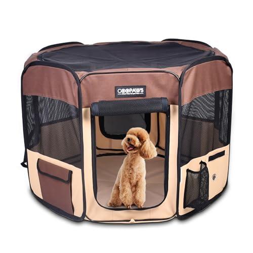 JESPET Pet Dog Playpens 36", 45" & 61" Portable Soft Dog Exercise Pen Kennel with Carry Bag for Puppy Cats Kittens Rabbits, Indoor/Outdoor Use