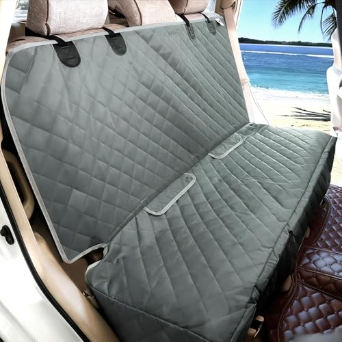 Bark Lover Grey Backseat Cover