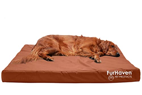 Furhaven Cooling Gel Dog Bed - Chestnut