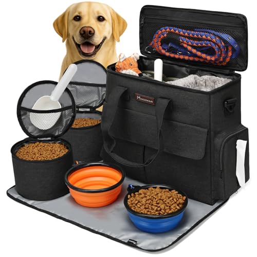 Dog Travel Bag by Modoker - Weekend Kit (Black)