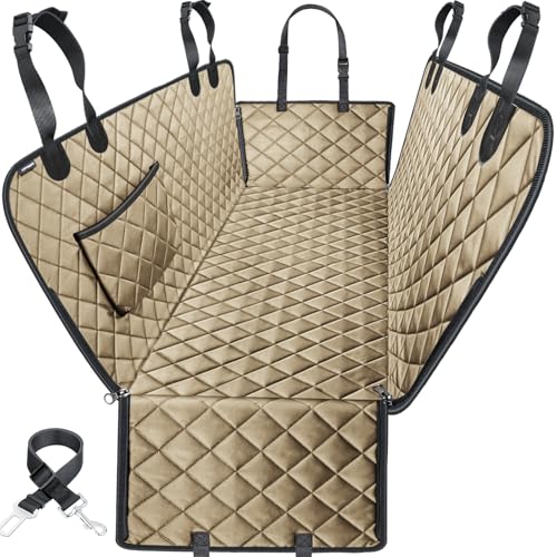 URPOWER Dog Car Seat Cover for Back Seat Waterproof Seat Cover Hammock 600D Heavy Duty Scratch Proof Nonslip Durable Soft Backseat Covers for Cars Trucks and SUVs