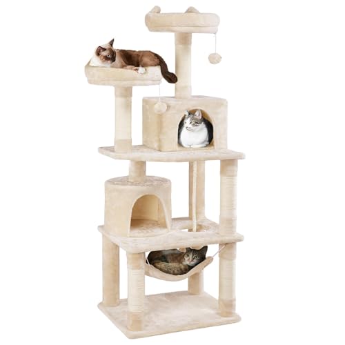 Yaheetech 62.5in Beige Cat Tree