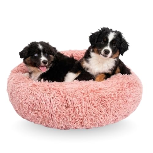Active Pets Medium Pink Dog Bed for up to 45 lbs, Calming Orthopedic Pet Bedding for Anxiety Relief, Joint Support & Comfort, Washable Dog Furniture