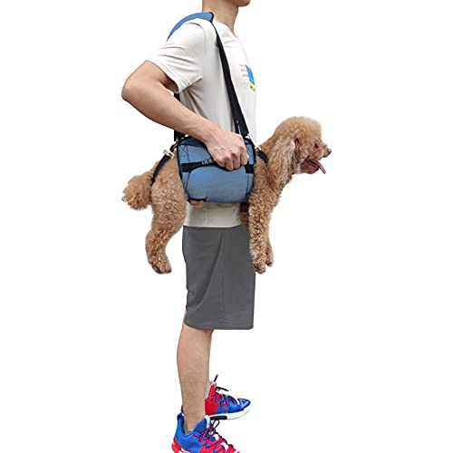 COODEO Dog Carry Sling (M, Blue)