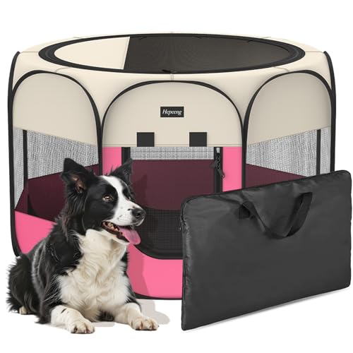 HEPEENG Portable Pet Playpen (Most Reviewed)