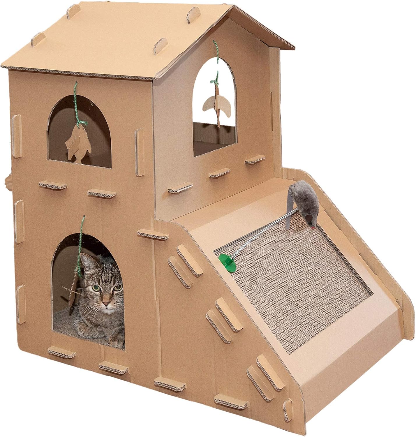 Furhaven Townhouse Cardboard Cat House