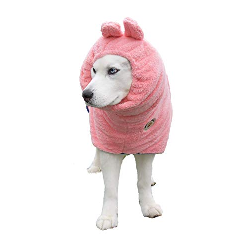 DERPYCHAPPY Premium Dog Towel Robe (Pink,M)