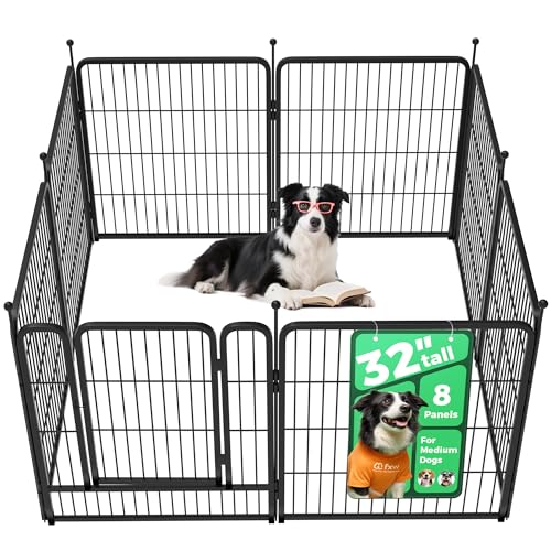 FXW Rollick Unleashed Dog Playpen for Indoor, Yard, RV Camping, 32 inch 8 Panels for Small and Medium DogsPatented