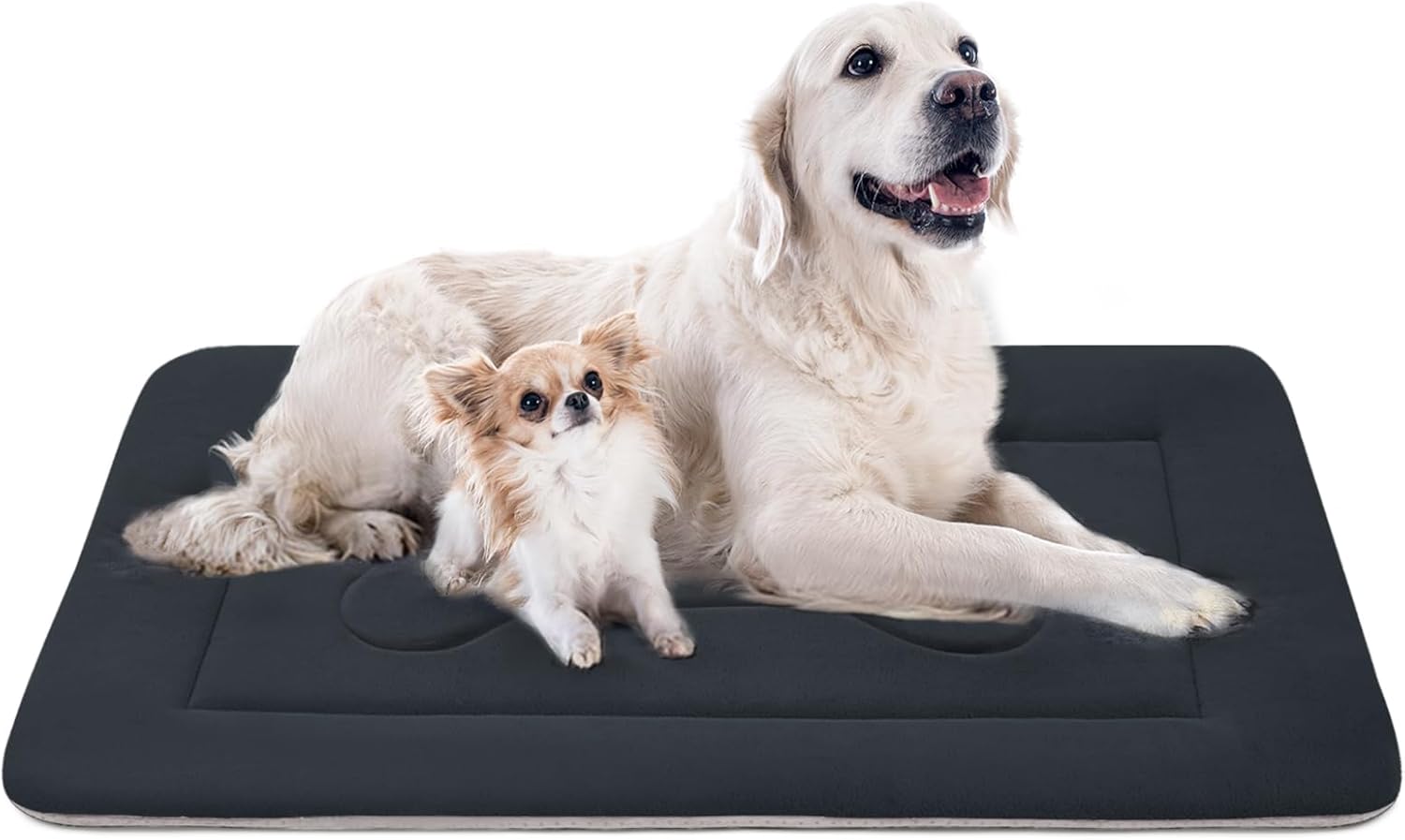 JoicyCo Extra Large Dog Bed Soft Dog Crate Pad Mat 48 in Non-Slip Bottom Washable Dog Sleeping Mattress Pet Beds Cat Bed Kennel Pad, Dark Gray