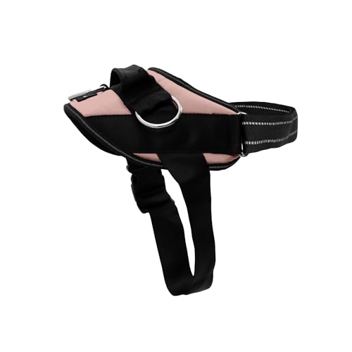 ShawnCo Essential Dog Harness, No-Pull Pet Vest with 3 Leash Clips, No Choke, Reflective, Adjustable and Padded, for Easy Walking and Training for Small, Medium and Large Dogs (Rose Gold, Medium)