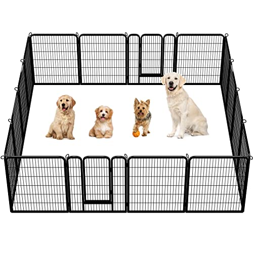 Yaheetech Dog Playpen Indoor, Extra Wide Outdoor Dog Fence Foldable Pet Puppy Exercise Pen for Yard/Garden/RV Camping, 16 Panels 40 Inch Height x 32 Inch Width